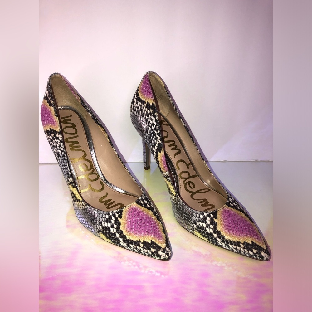 Sam Edelman Multicolor Snakeskin Heels - Picture 5 of 14